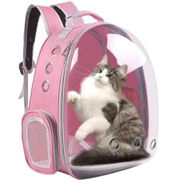 Imagem de Mochila Transporte Pet Visão Astronauta Cão Gato MADOG Rosa
