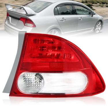 Imagem de Boine Luz traseira do lado direito do passageiro compatível com Honda Civic 2009 2010 2011 4 portas sedan híbridas luzes traseiras de freio HO2819138 33501-SNA-A51 (lado direito do passageiro)