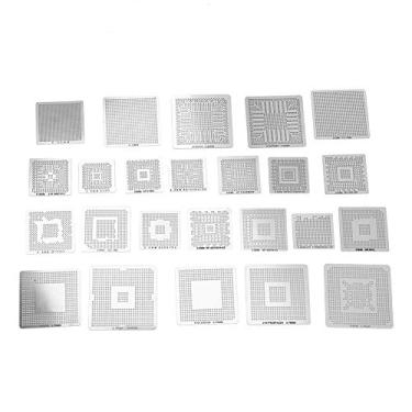 Imagem de 130pcs BGA Reballing Rework Stencils Net, Modelo de Malha de Aço Inoxidável Definido Com Tamanhos Diferentes para Laptop, Desktop, Placa Principal Ponte Norte-sul, Placa Gráfica,