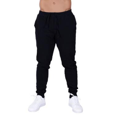 Imagem de Calça Esportiva Plus Size Moletom Com Bolso Lisa Casual Unissex - Fris