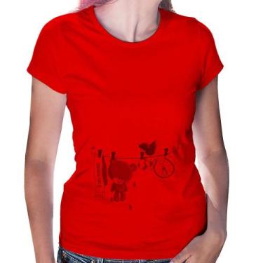 Imagem de Baby Look É um menino - Foca na Moda, Vermelho, GG