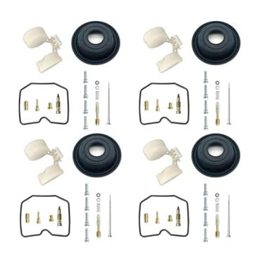 Imagem de Kit de reparo de carburador de motocicleta com diafragma a vácuo e peças de reconstrução de boia de óleo para Kawasaki Vulcan500 EN500 1991-1995 EN 500 (4 conjuntos)