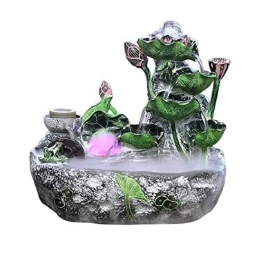Imagem de Fonte de mesa Fonte de mesa Fonte de mesa Fontes de cachoeira Relaxamento Característica de Água Feng Shui Zen Meditação Fonte de Mesa com Bola Rotativa e Bomba para Escritório Doméstico Espaços
