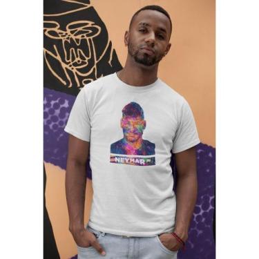 Imagem de Camiseta Unissex Neymar Junior colorida 100% algodão - Elsa naves, Bra