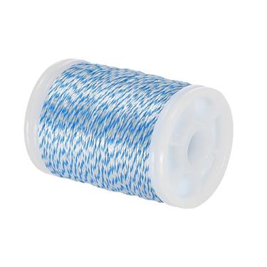 Imagem de PATIKIL Fio para servir corda arco arco arco 131 jardas/120 m, 0,02" / 0,4 mm de diâmetro fio para amarrar Peep Sight Nock composto arco recurvo, azul/branco