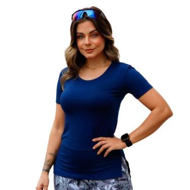 Imagem de Blusa tapa bumbum viscose fitness academia esportes - LUFRAN, M, Marin