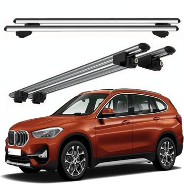 Imagem de Catch USA Barras transversais de alumínio para BMW X1 2009-2015 para bagagem, caiaque, canoa, bicicleta, snowboard