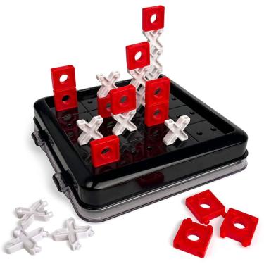 Imagem de Jogo de tabuleiro rokt&razo 3D Tic Tac Toe Travel Pack para crianças e adultos