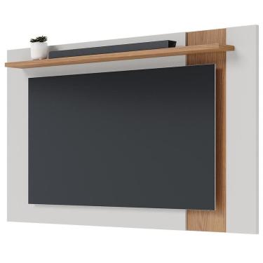 Imagem de Painel Para Tv 70 Pol Extensível 180cm Lara C04 Off White Matte Freijó - Lyam Decor