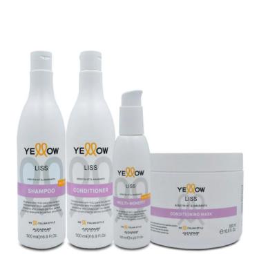 Imagem de Kit para Cabelos Anti Frizz e Lisos Perfeitos - Yellow Liss 4 Produtos
