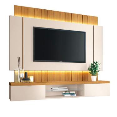 Imagem de Painel Home Suspenso 1.8 para TV até 55" Sala de Estar Illusion Off Wh