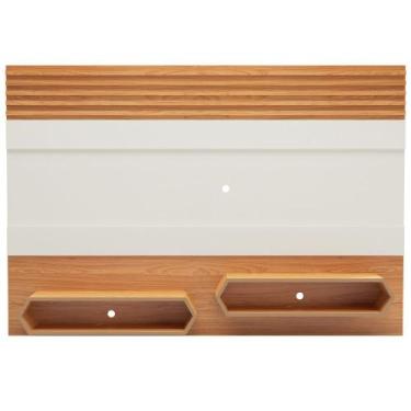 Imagem de Painel Para TV 65 Pol Suspenso 220cm 2 Nichos Hexagon D03 Off White Fr