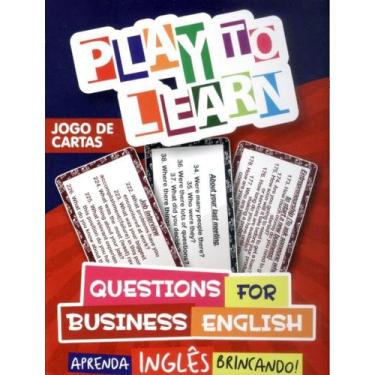 Imagem de Play To Learn Jogo De Cartas Questions For Business English