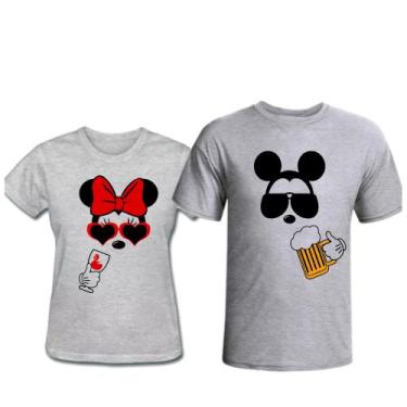 Imagem de Kit 2 camisetas casal Namorados noivos noivado chá Bar cerveja chopp -