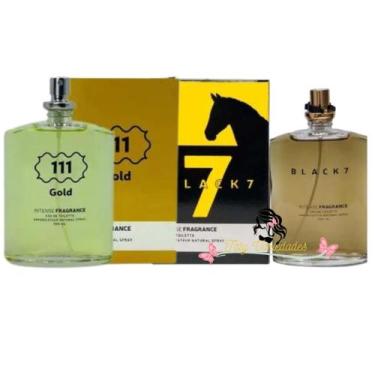Imagem de Combo com 2 perfumes masculinos 111 e balck 7 otima fixaçao em cada bo