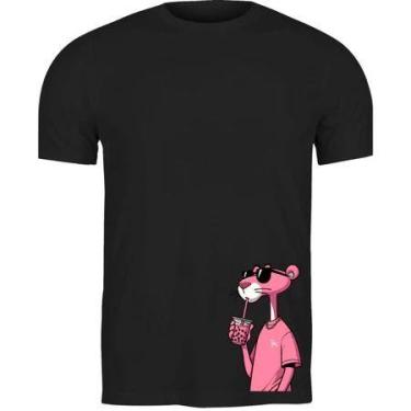 Imagem de Camiseta 100% Algodão Estampa A Pantera Cor De Rosa Pernalonga Piu Piu