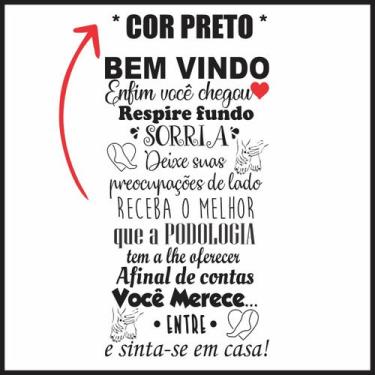 Imagem de Adesivo De Parede Decorativo Frase Bem Vindo PODOLOGIA - Dekal Impress