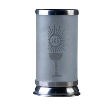 Imagem de Cúpula De Vidro Ostensório Eucaristia Porta Vela Jateado