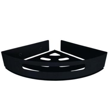 Imagem de Suporte Porta Shampoo De Banheiro De Canto Inox Preto - FassinShop