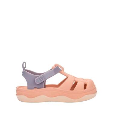 Imagem de Sandália Infantil Mini Melissa Baby Zig Casual Feminino, Bege, Cinza, 