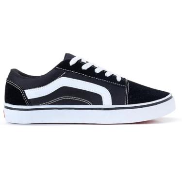 Imagem de Tenis De Skate Masculino e Feminino Academia Caminhada Dia Dia Retro Skool (PRETO BRANCO, BR, Adulto, Numérico, 35)