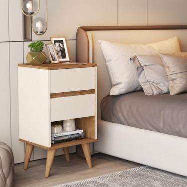 Imagem de Mesa mesinha de cabeceira pés palito criado estilo retrô, cantinho dec