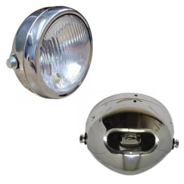 Imagem de Farol Completo para Moto Intruder 125 02/16 - Cromado Sem Lampada - Lo