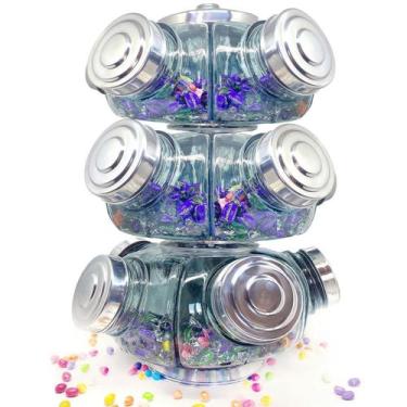 Imagem de Baleiro Triplo Prata Antigo Grande Bomboniere Doces Balas - Houme