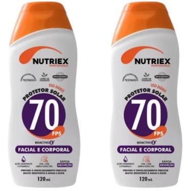 Imagem de Kit 2 Protetor Solar Soldador Fps 70 Facial Nutriex 120ml