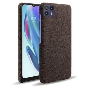 Imagem de Capa para MOTO G50 5G,Capa desenhada em lona,Case Protetora Ultrafina com Empunhadura Macia,Design em Tecido Antichoque e Antiarranhões-Brown