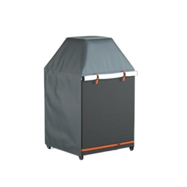 Imagem de DORAHUA Tampa do kegerator, tampa do dispensador de cerveja com tecido oxford à prova d'água 600d para proteger a tampa contra poeira da torre de cerveja externa ou interna, 26,8 x 26,8 x 45