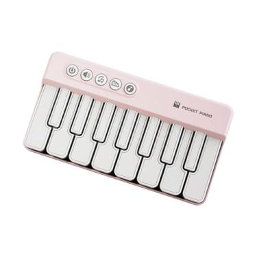Imagem de Generic Piano de bolso leve, animais, teclado de piano, brinquedo, resistente, fácil de usar, teclado de piano eletrônico para aniversários, ano novo, , Rosa