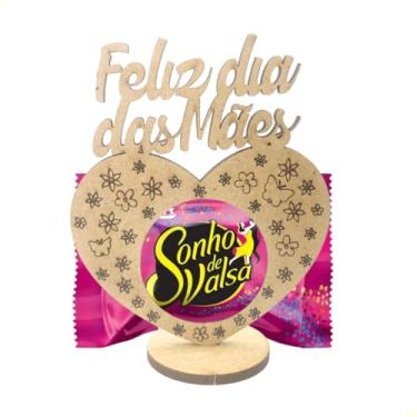 Imagem de Kit 10 Lembrancinhas Porta Bombom Dia Das Mães Coração Detalhes Mdf