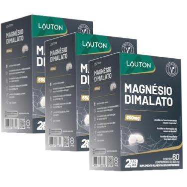 Imagem de KIT 3X Magnésio Dimalato 60 comprimidos - Lauton