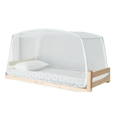 Imagem de Tenda de Mosquiteiro Dobrável de Poliéster para Cama Respirável Mosquiteiro Cortinas de Barraca Pop Up Mosquiteiro com Parte Inferior