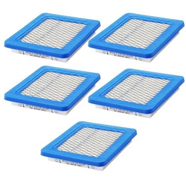 Imagem de MTQY 5 cartuchos de filtro quadrados para cortador de grama 14 x 10 x 33/40 cm, filtro de ar para máquinas de jardim, compatível com modelos BS491588S 4915884915885 399959