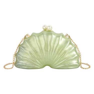 Imagem de Bolsa feminina Seashell Evening Bag Mermaid Chain Strap Clutch Shoulder Bag, 04 - Verde
