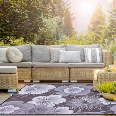 Imagem de DEK GHIBIS Tapete externo para espaço livre de pátio, tapete impermeável 12 x 20 cm, tapetes de acampamento de palha de plástico reversível, tapete de trailer para varanda, deck, acampamento, varanda