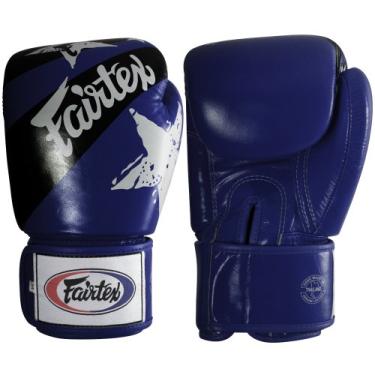 Imagem de Fairtex Luvas de treinamento para luta estilo Muay Thai, Nation Blue, 14 oz