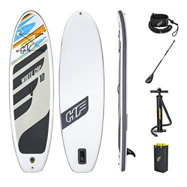 Imagem de Bestway Hydro-Force Conjunto inflável de prancha de stand-up paddle com tampa branca de 3 metros