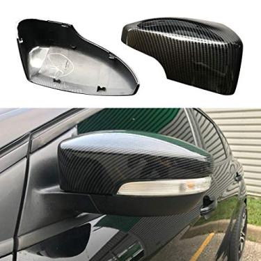 Imagem de Ruihe 2 peças de substituição de cor de fibra de carbono tipo retrovisor capa adequada para Ford Focus RS ST MK3 2012-2018