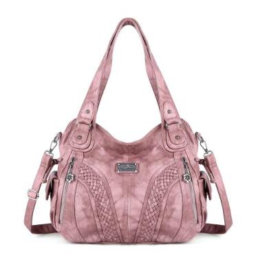 Imagem de Bolsa de mão Angelkiss, moda feminina, rosa de ombro - Angel Kiss