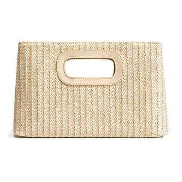 Imagem de Bolsa de palha CHUNLI Chic para mulheres, bolsa de praia de verão