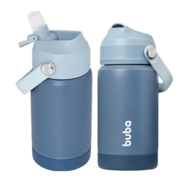 Imagem de Garrafinha Térmica Infantil Escolar Kids Parede Dupla Inox Canudo 360m