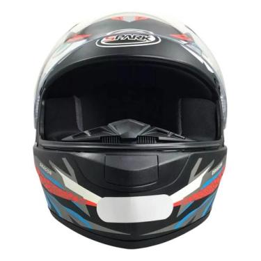 Imagem de Capacete new spark dragon preto fosco vermelho 60 - EBF