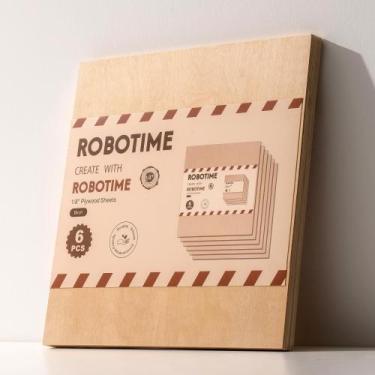 Imagem de Folhas de madeira compensada ROBOTIME Baltic Birch 3mm 30x30cm 6 unida