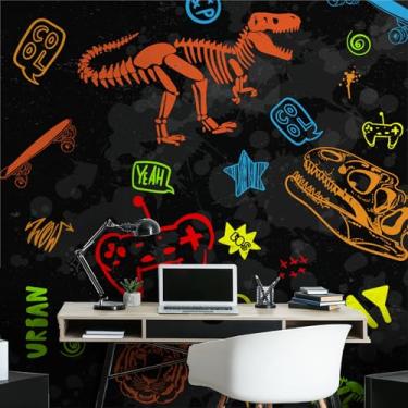 Imagem de Papel de Parede Gamer Dinossauro Quarto Menino Infantil 6m²