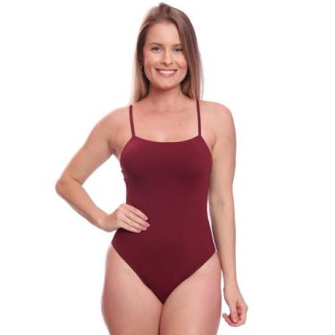 Imagem de Maiô Adulto Regulagem Natação Piscina Praia - Bras E Cia, M, Vermelho 