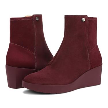Imagem de Vionic Botas De Salto Alto Femininas Skylar - Confortáveis E Calçados Caminhada Com Suporte Arco Integrado, Camurça Vinho Do Porto, Tamanho Médio 8,5