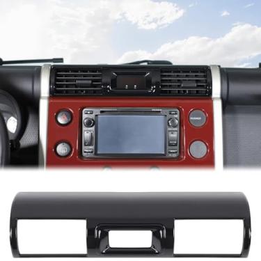 Imagem de Aunginsy Capa de acabamento de saída de ar do console central compatível com Toyota FJ Cruiser 2007-2021 painel de ar condicionado de carro moldura decorativa painel de saída A/C protetor de painel de